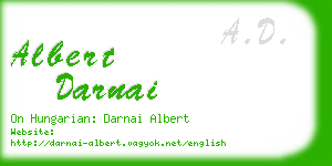 albert darnai business card